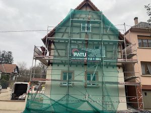 Chantier de ravalement de façade dans le 67.