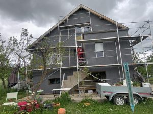 Chantier d'isolation extérieure dans le 67.