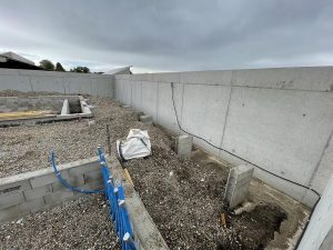 Chantier de construction de piscine, de local technique et une pool house dans le 67.