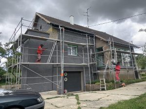 Chantier d'isolation extérieure dans le 67.