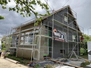 Chantier d'isolation extérieure dans le 67.