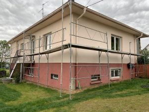 Chantier d'isolation extérieure dans le 67.