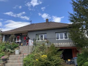 Chantier d'isolation extérieure dans le 67.