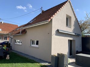 Chantier d'isolation extérieure dans le 67.