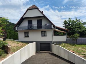 Chantier de ravalement de façade dans le 67.