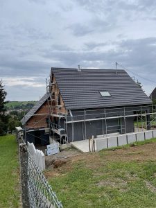 Chantier d'isolation extérieure dans le 67.