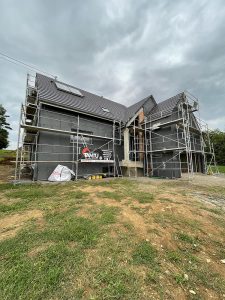 Chantier d'isolation extérieure dans le 67.