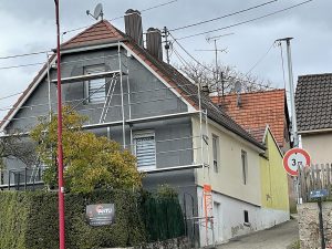 Chantier d'isolation extérieure dans le 67.