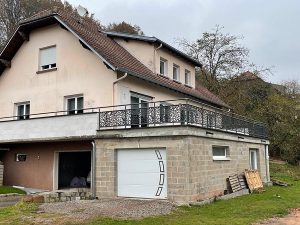 Chantier de ravalement de façade dans le 67