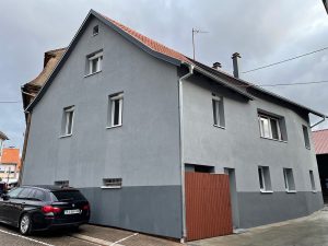 Chantier d'isolation extérieure, ravalement de façade et zinguerie dans le 67.