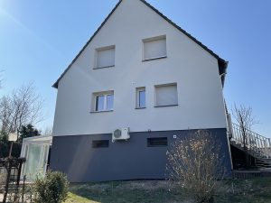 Chantier de ravalement de façade à Oberhoffen.