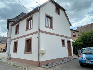 Chantier de ravalement de façade à Reichshoffen.
