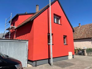 Chantier d'isolation extérieure à Reichshoffen.