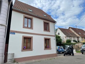 Chantier de ravalement de façade à Reichshoffen.