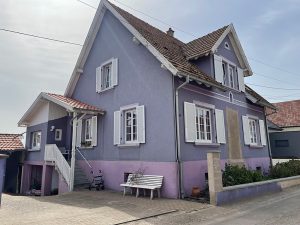 Chantier de ravalement de façade à Batzendorf.