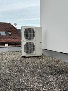 Photo d'une pompe à chaleur.