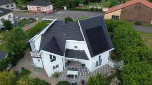 Pose de panneaux photovoltaïques à Eckartswiller.