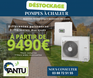 Offre spéciale déstockage pompes à chaleur dès 9 490 € pose comprise