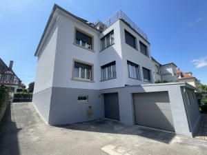 Chantier de ravalement de façade.