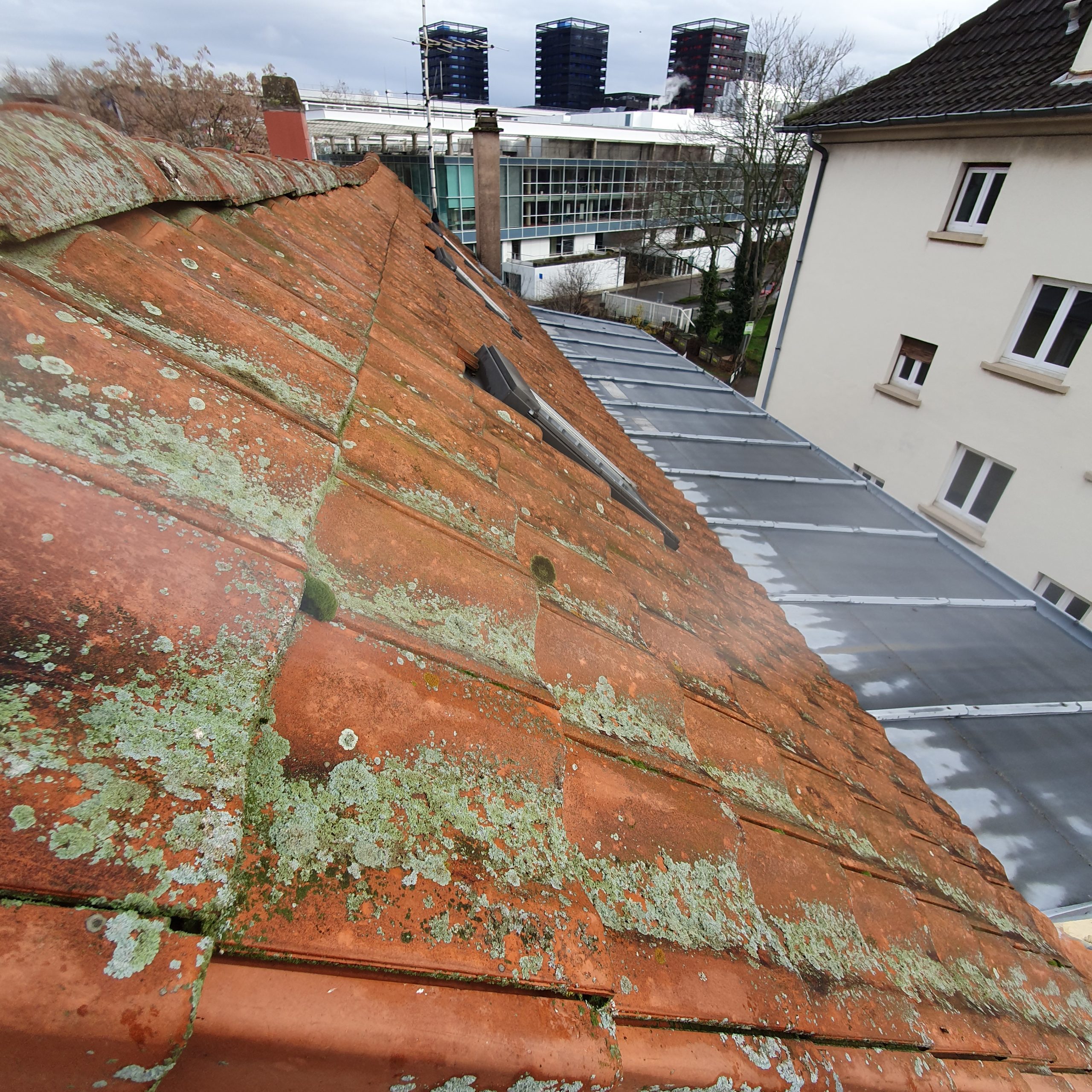 Chantier de remplacement de couverture.
