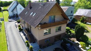 Chantier de ravalement de façade.