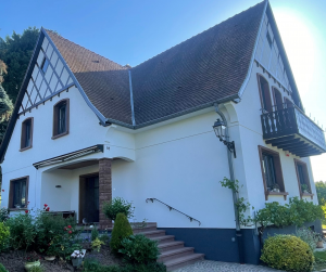 Chantier de ravalement de façade.