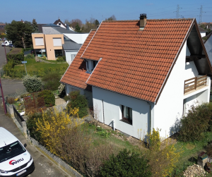 Chantier de ravalement de façade.