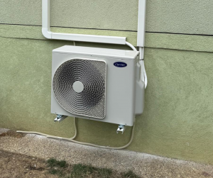 Pose d'une pompe à chaleur et climatisation.