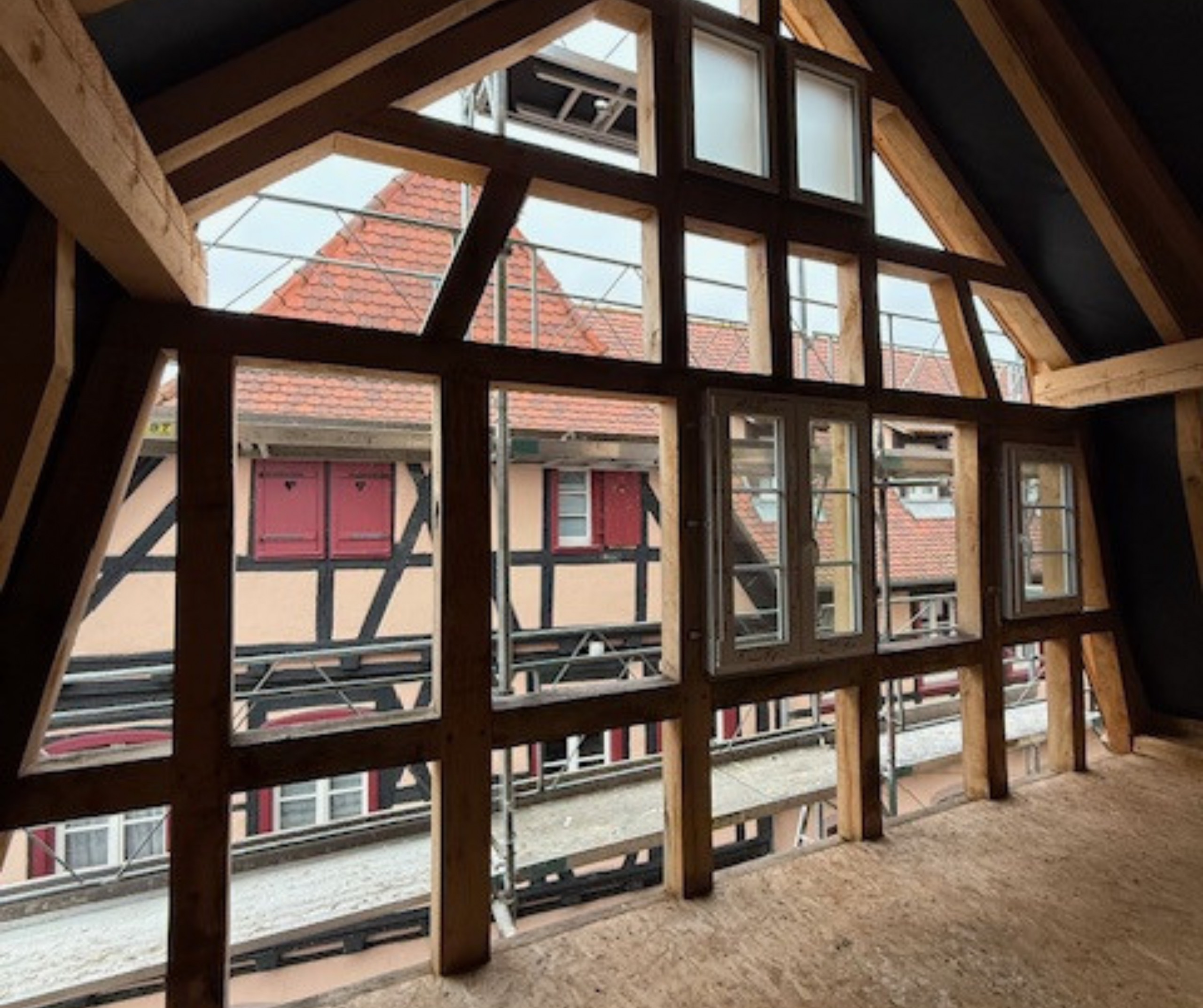 Maçonnerie entre colombage.