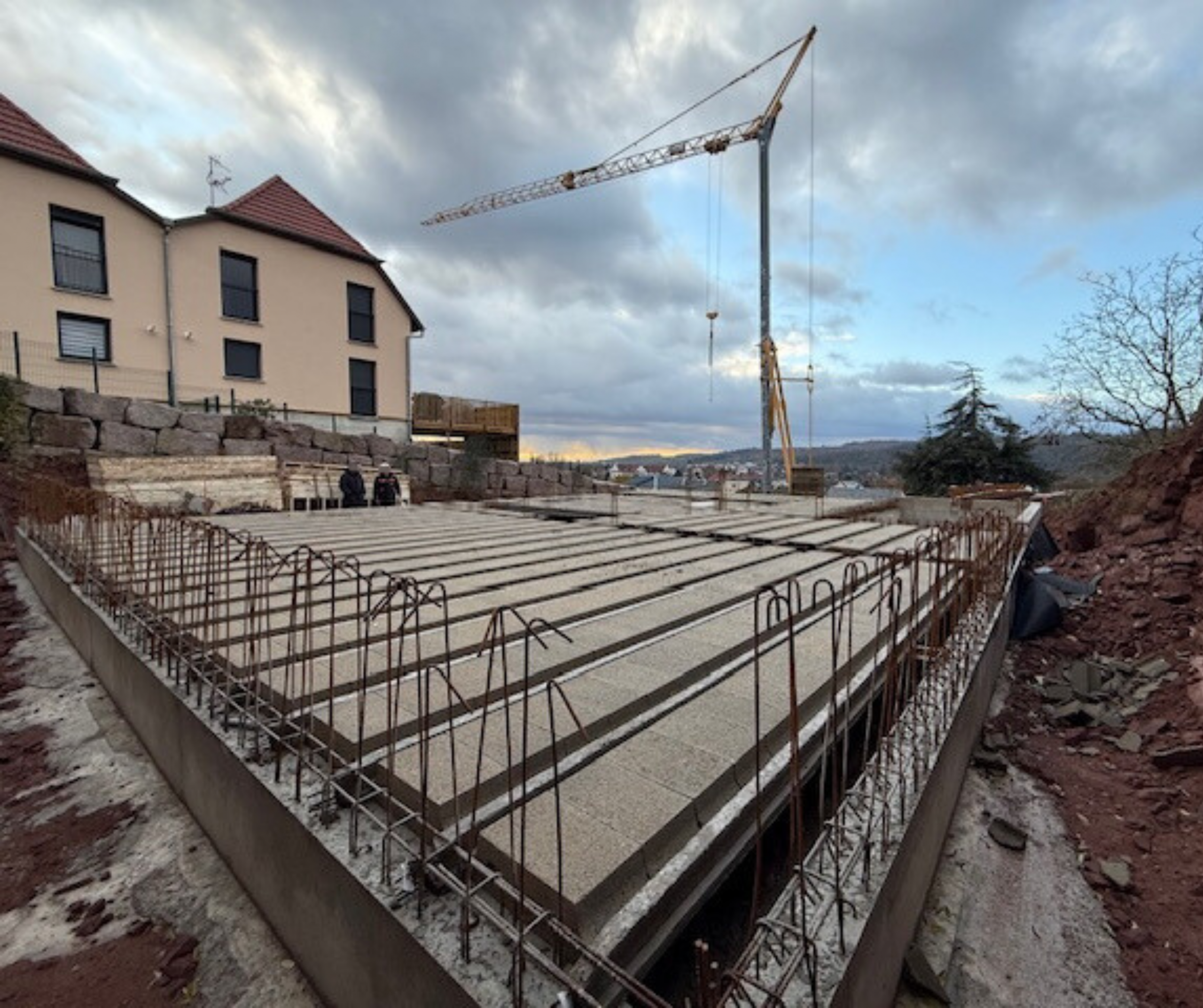 Travaux de gros œuvre.