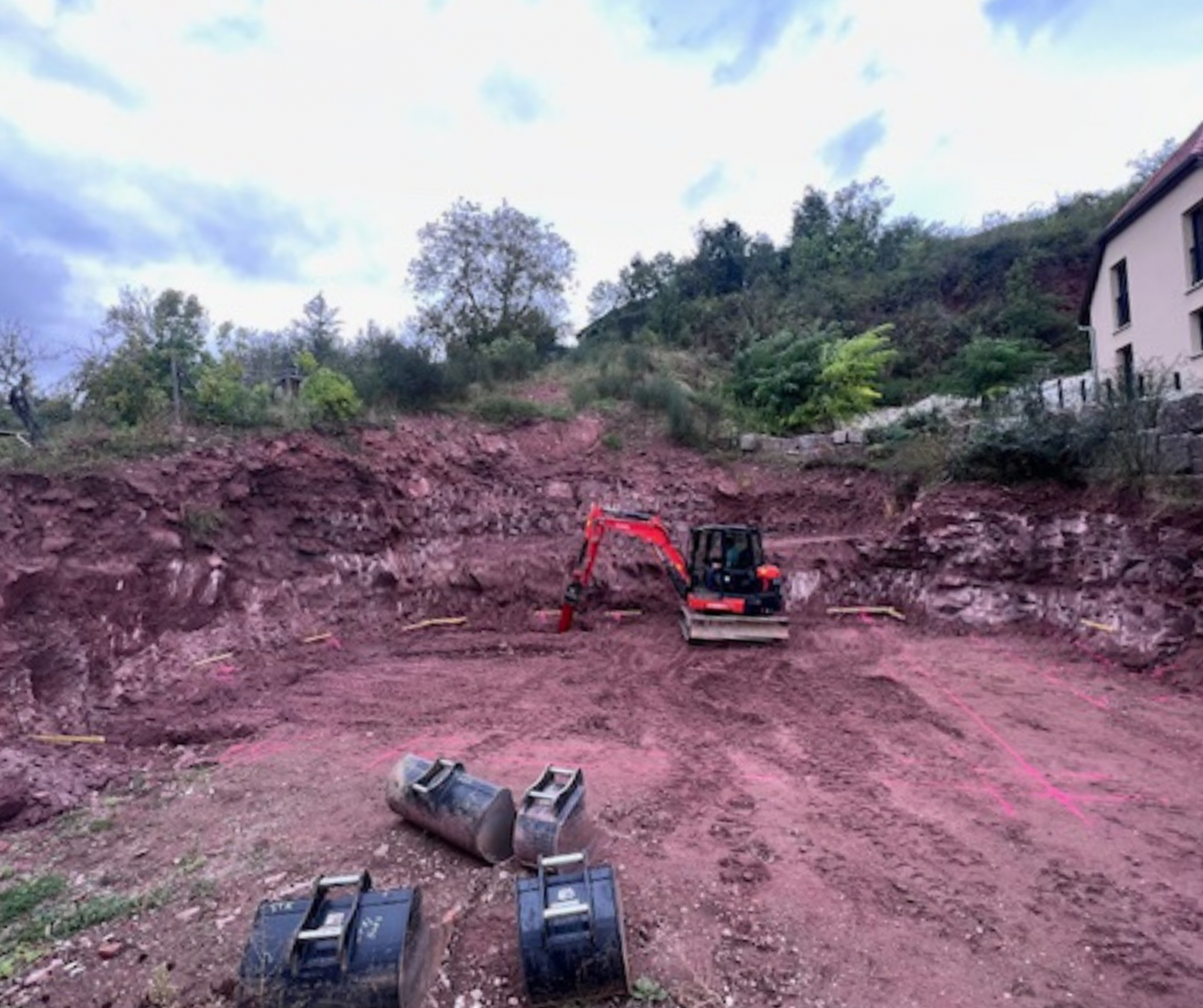 Travaux de gros œuvre.