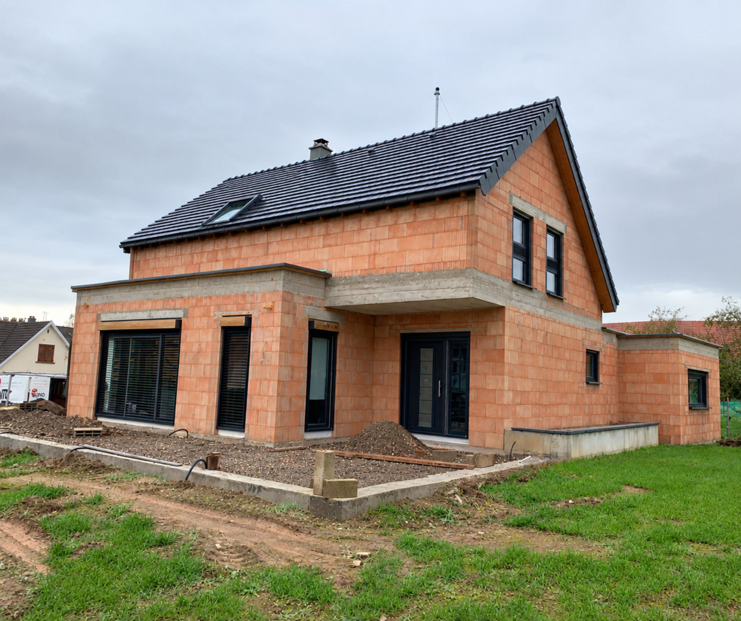 Ravalement de façade sur maçonnerie traditionnelle.