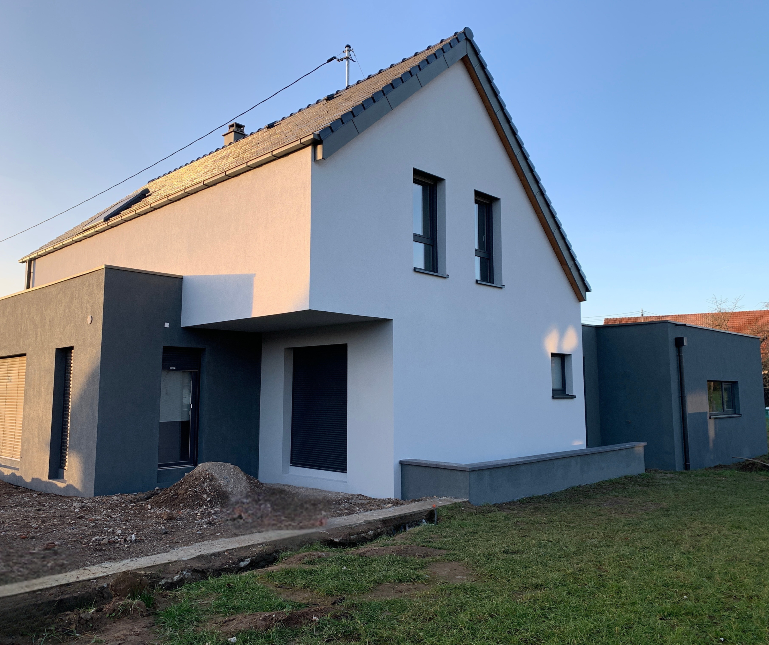 Ravalement de façade sur maçonnerie traditionnelle.