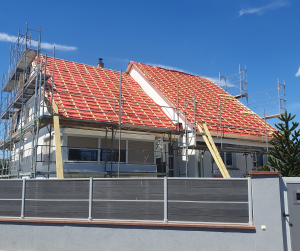 Travaux sur charpente.