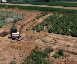 Travaux de fondations et terrassement.