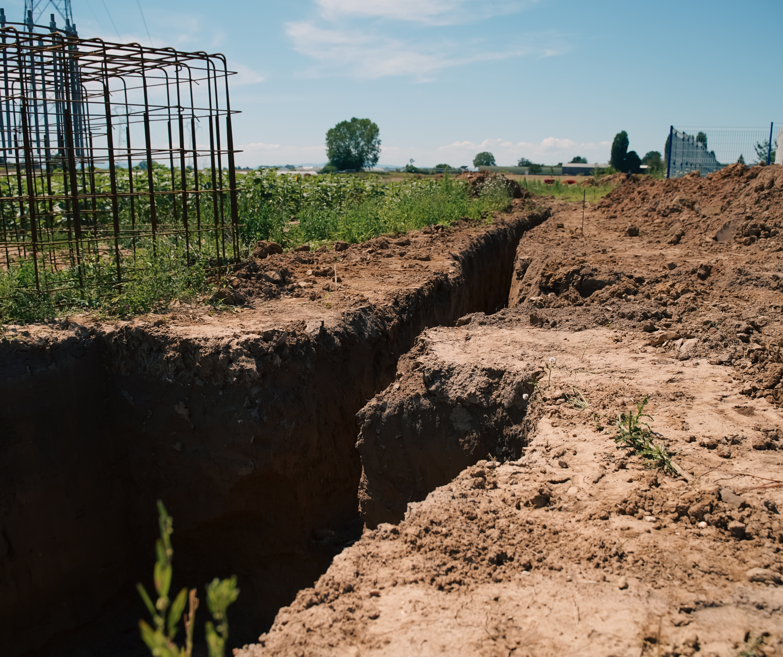 Travaux de fondations et terrassement.