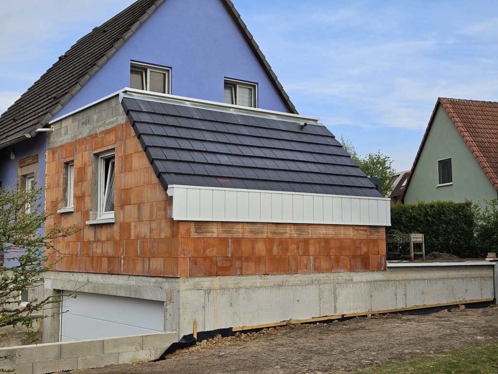 Extension accolée à une maison en Alsace