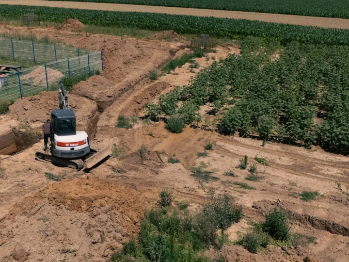 Travaux de fondations et terrassement.
